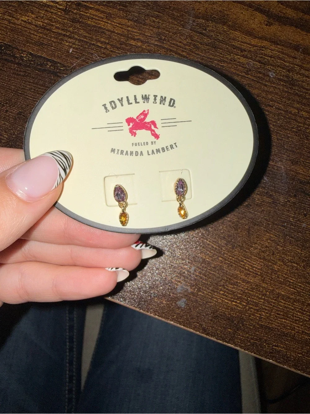 Free People Gold-Tone Mixed Earring Set with purple, Amber & Clear Accents